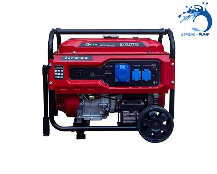 موتور برق بنزینی 6.5 کیلو وات استارتی راکون مدل RAC8000SE