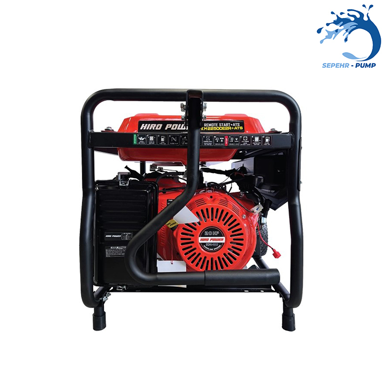  موتور برق بنزینی استارتی ریموت دار تکفاز 10/5 کیلووات هیرو پاور HIRO POWER مدل KM22500E2 