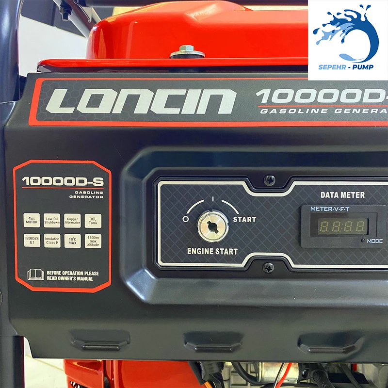  موتور برق استارتی تکفاز 10 کیلووات لانسین LONCIN مدل LC10000D-S 