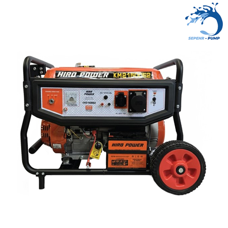 موتور برق بنزینی استارتی تکفاز 9/5 کیلووات هیرو پاور HIRO POWER مدل KM21500E2