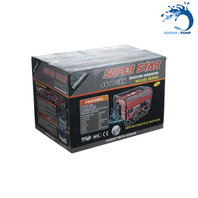  موتور برق بنزینی 3 کیلو وات سوپر استار SUPERSTAR مدل SS7800AN 