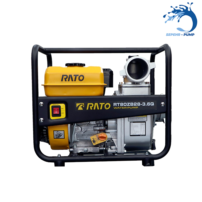 موتور پمپ آب بنزینی 3 اینچ راتو RATOO مدل RT80ZB28-3.6Q