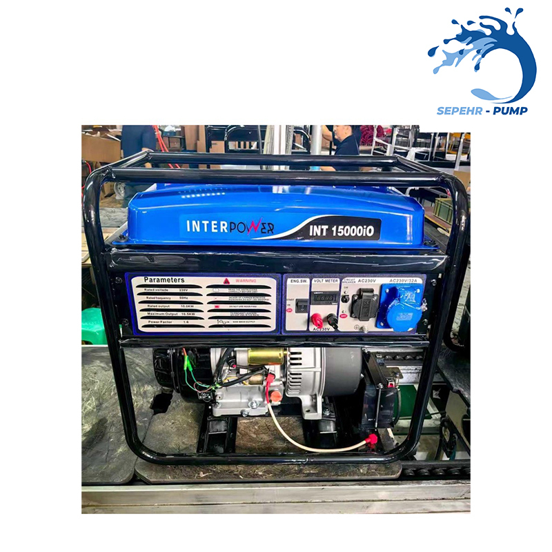  موتور برق بنزینی 8.5 کیلو وات استارتی اینترپاور INTERPOWER مدل INT10500I 