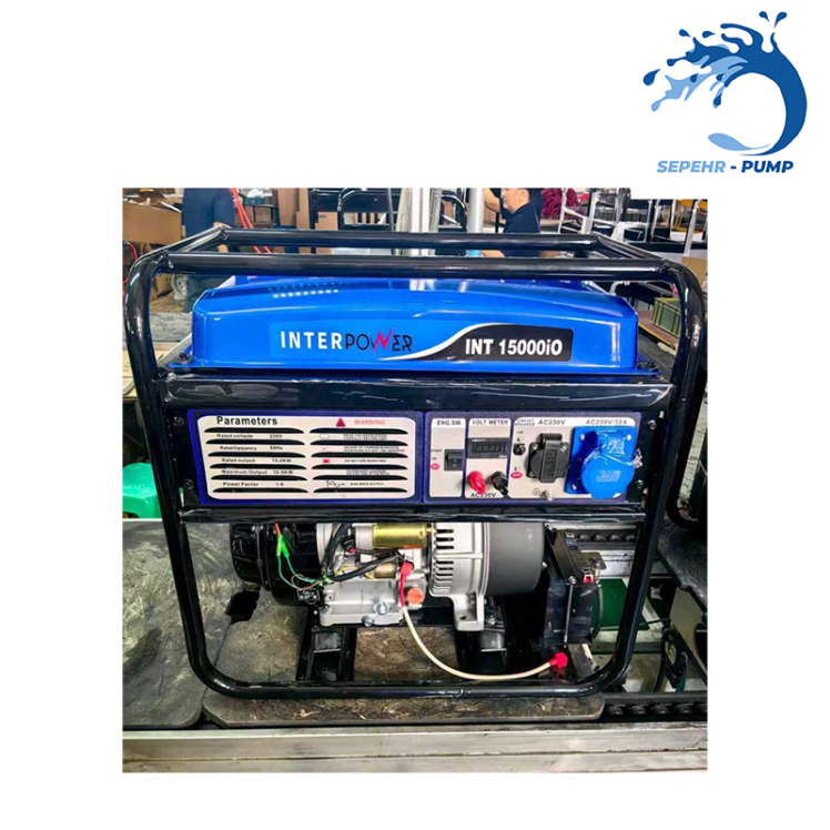 موتور برق بنزینی 8.5 کیلو وات استارتی اینترپاور INTERPOWER مدل INT10500I