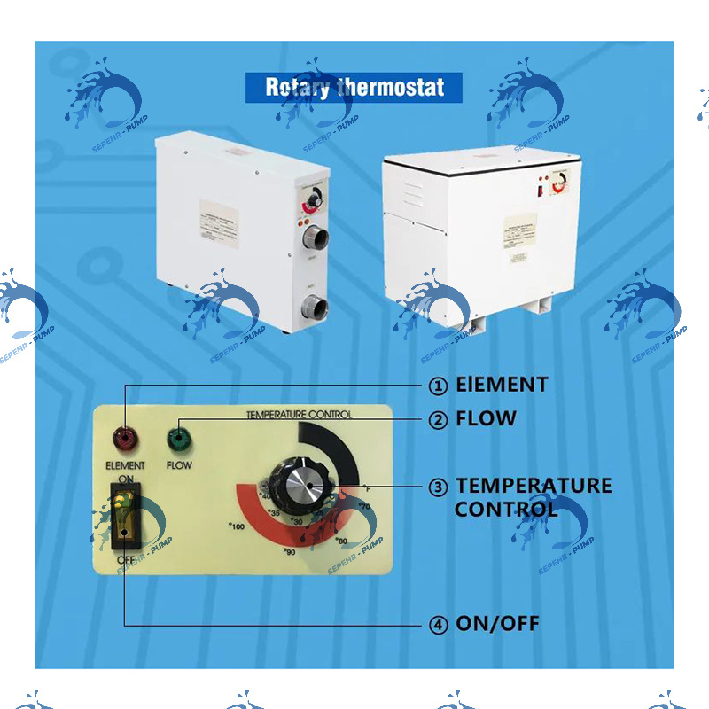  گرمکن برقی استخر و جکوزی کالمو 5.5 کیلو وات مدل HB 