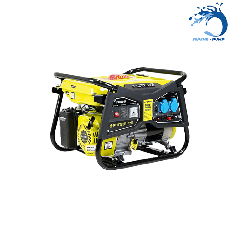 موتور برق بنزینی هندلی تکفاز 3/2 کیلووات پوتر POTERE مدل PT8000V
