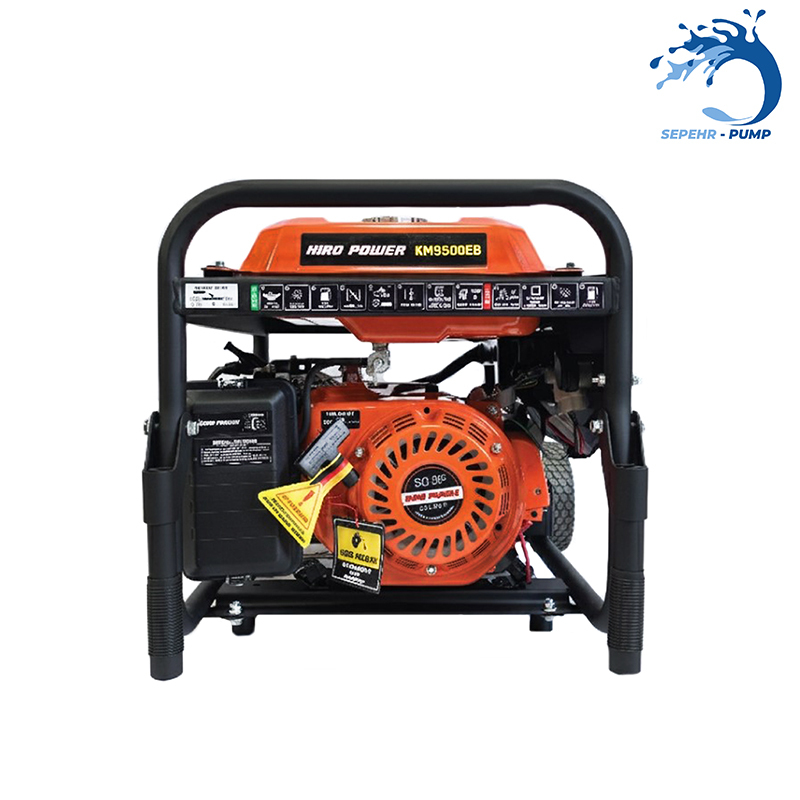  موتور برق بنزینی استارتی تکفاز 3/8 کیلووات هیروپاور HIRO POWER مدل KM9500E2 